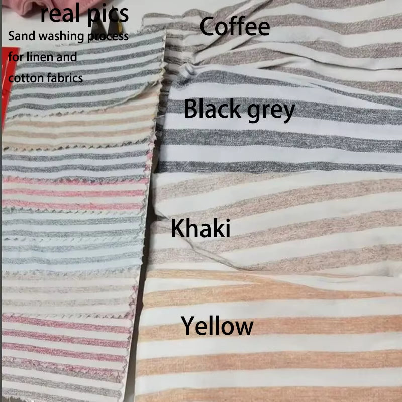 TinyTrend™ Vintage Cotton Stripe Pants – Unisex Casual Trousers with Pockets for Toddlers